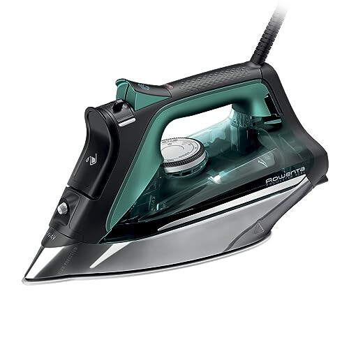 Rowenta, Iron, Pro Master Stainless Steel Soleplate Steam Iron for Clothes, 210 g/min, 400 Microsteam Holes, 1775 Watts, Auto-Off, Ironing, Green Clothes Iron, DW8360 - 9