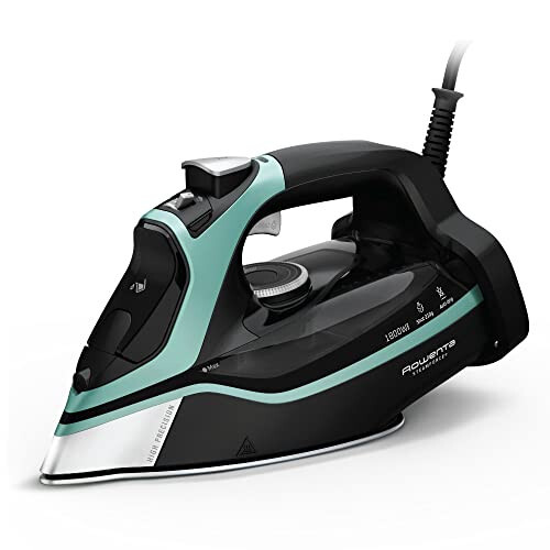 Rowenta Steam Force Stainless Steel Soleplate Steam Iron for Clothes 400 Microsteam Holes 1800 Watts Ironing, Fabric Steamer, Garment Steamer, Digital Display, Precision Tip DW9440 - 7