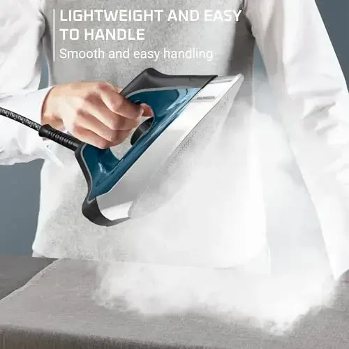 Rowenta Steam Station, Stainless Steel Soleplate, Professional Iron Steamer for Clothes, 1.1L Removable Tank, Fast Heat Up, 1800 Watts, Blue Clothes Iron, DG8624 - 6