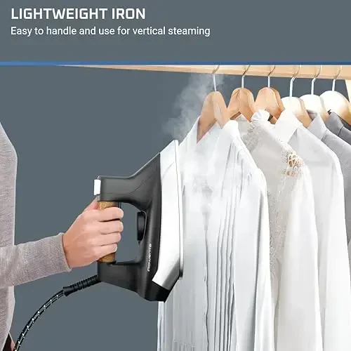 Rowenta, Iron, Ultimate Steam Pro Stainless Steel Soleplate Professional Steam Station for Clothes, 1800 Watts, 1.3L Removable Tank, Boiler Technology, Fast Heat Up, Black Clothes Iron, DG8668 - 5