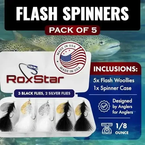 RoxStar Fly Strikers butun mamlakat bo'ylab har qanday spinnerdan ko'proq baliq ovlashga qodir ekanligi isbotlangan | AQShda qo'lda bog'langan | Eng ko'p qirrali baliq ovlash spinneri! Trout uchun ham, Bass & Steelhead uchun ham ishlatiladi | Baliq ovlashni to'xtating - Tutishni boshlang - ROXSTAR LURES (1)