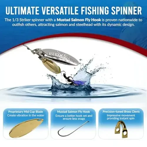 RoxStar Fly Strikers Proven Nationwide to Out-Fish Any Spinner | Hand-Tied in The USA | Most Versatile Fishing Spinner Ever! Trout Lure Also for Bass & Steelhead | Stop Fishing - Start Catching - 4