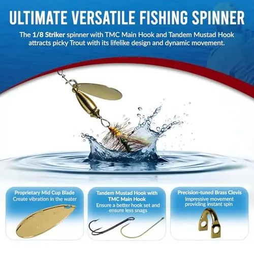 RoxStar Fly Strikers Proven Nationwide to Out-Fish Any Spinner | Hand-Tied in The USA | Most Versatile Fishing Spinner Ever! Trout Lure Also for Bass & Steelhead | Stop Fishing - Start Catching - 4