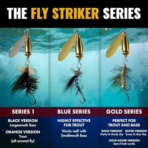 RoxStar Fly Strikers Proven Nationwide to Out-Fish Any Spinner | Hand-Tied in The USA | Most Versatile Fishing Spinner Ever! Trout Lure Also for Bass & Steelhead | Stop Fishing - Start Catching - 5