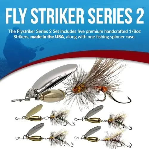 RoxStar Fly Strikers mamlakat bo'ylab har qanday spinnerdan ko'proq baliq ovlash uchun isbotlangan | AQShda qo'lda bog'langan | Eng ko'p qirrali baliq ovlash spinneri! Trout uchun ham Bass & Steelhead uchun baliq ovlash vasvasasi | Baliq ovlashni to'xtating - tutishni boshlang - ROXSTAR LURES (1)
