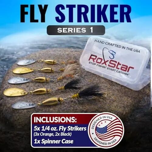 RoxStar Fly Strikers Proven Nationwide to Out-Fish Any Spinner | Hand-Tied in The USA | Most Versatile Fishing Spinner Ever! Trout, Bass, Steelhead - RoxStar Lures (1)
