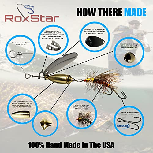 RoxStar Fly Strikers - Proven Nationwide to Out-Fish Any Spinner | Hand-Tied in The USA | Most Versatile Fishing Spinner Ever! Trout, Bass, Steelhead | Stop Fishing - Start Catching - 2