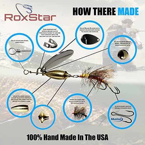 RoxStar Fly Strikers - Proven Nationwide to Out-Fish Any Spinner | Hand-Tied in The USA | Most Versatile Fishing Spinner Ever! Trout, Bass, Steelhead | Stop Fishing - Start Catching - 2