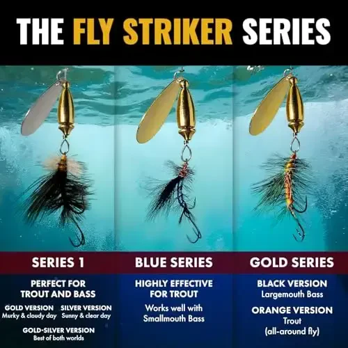RoxStar Fly Strikers - Proven Nationwide to Out-Fish Any Spinner | Hand-Tied in The USA | Most Versatile Fishing Spinner Ever! Trout, Bass, Steelhead | Stop Fishing - Start Catching - 1