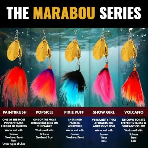 RoxStar Fly Strikers Proven Nationwide to Out-Fish Any Spinner | Hand-Tied in The USA | Most Versatile Fishing Spinner Ever! Trout Lure Also for Bass & Steelhead | Stop Fishing - Start Catching - 8