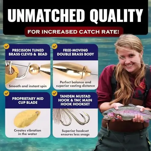 RoxStar Fly Strikers Proven Nationwide to Out-Fish Any Spinner | Hand-Tied in The USA | Most Versatile Fishing Spinner Ever! Trout Lure Also for Bass & Steelhead | Stop Fishing - Start Catching - 5