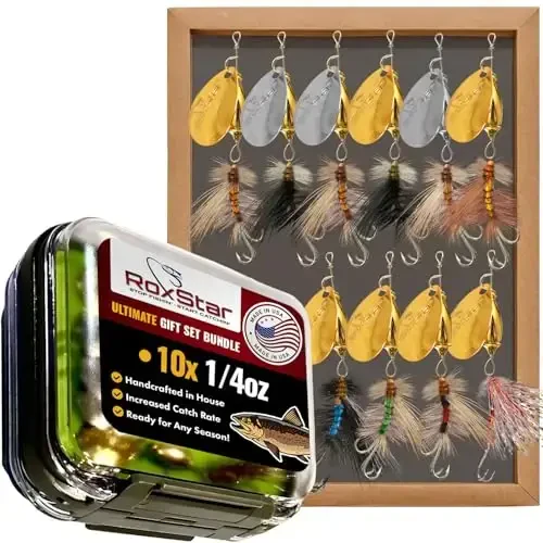 RoxStar Fly Strikers Proven Nationwide to Out-Fish Any Spinner | Hand-Tied in The USA | Most Versatile Fishing Spinner Ever! Trout Lure Also for Bass & Steelhead | Stop Fishing - Start Catching 
