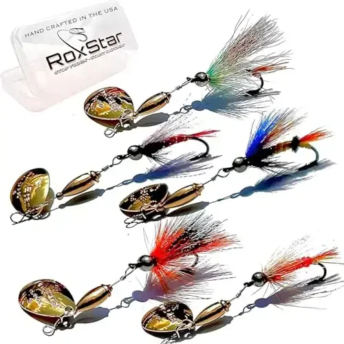 RoxStar Fly Strikers Proven Nationwide to Out-Fish Any Spinner | Hand-Tied in The USA | Most Versatile Fishing Spinner Ever! Trout Lure Also for Bass & Steelhead | Stop Fishing - Start Catching - 1