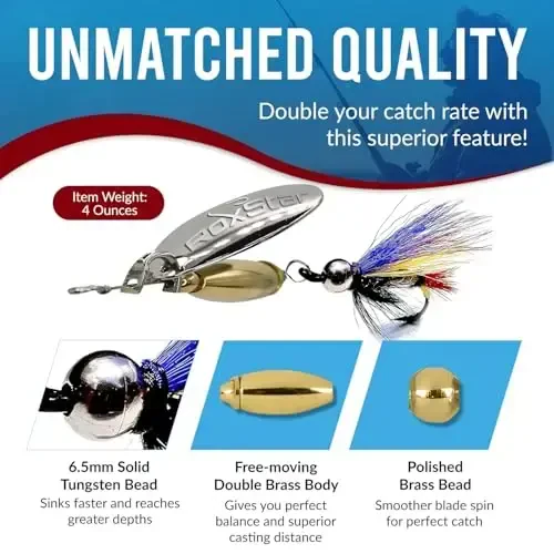 RoxStar Fly Strikers Proven Nationwide to Out-Fish Any Spinner | Hand-Tied in The USA | Most Versatile Fishing Spinner Ever! Trout Lure Also for Bass & Steelhead | Stop Fishing - Start Catching - 5