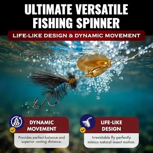 RoxStar Fly Strikers Blue Series - Hand-Crafted in The USA - Proven Nationwide Most Versatile Fishing Spinner for Bass, Trout, Pike, Steelhead- Stop Fishing - 4