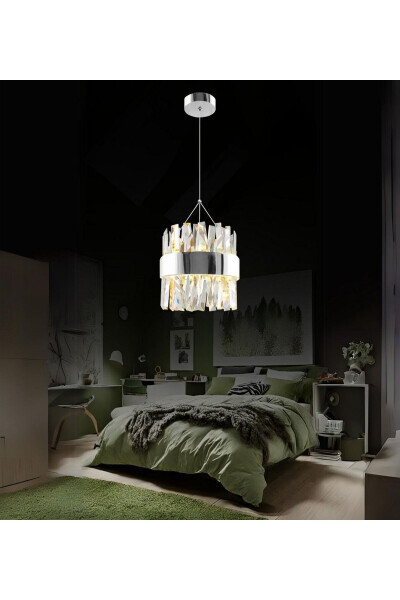 Roxy 13 ta'mli osilgan toshli Led Lyustral Kristal tosh zal mehmonxona lobisi baland ship Aydınlatma - RONİSU AYDINLATMA