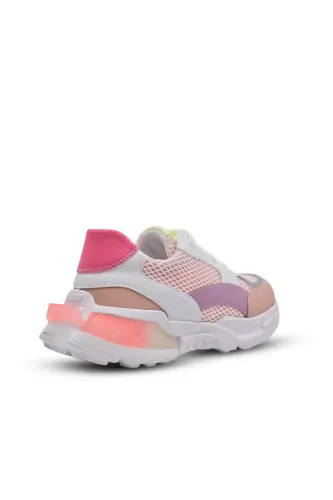Roxy Air File Ve Vegan Deri Kız Çocuk Spor Ayakkabı Pembe - Pembe - 3