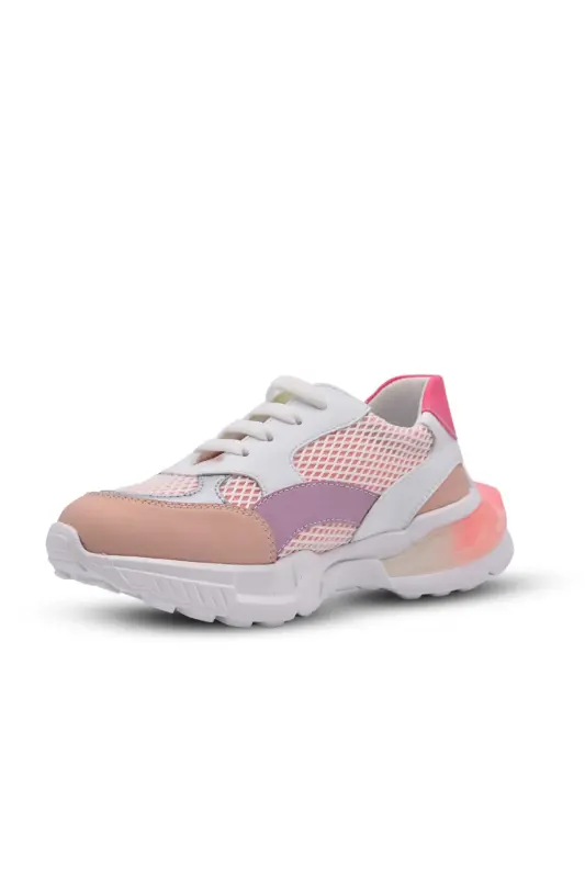 Roxy Air File Ve Vegan Deri Kız Çocuk Spor Ayakkabı Pembe - Pembe - 4