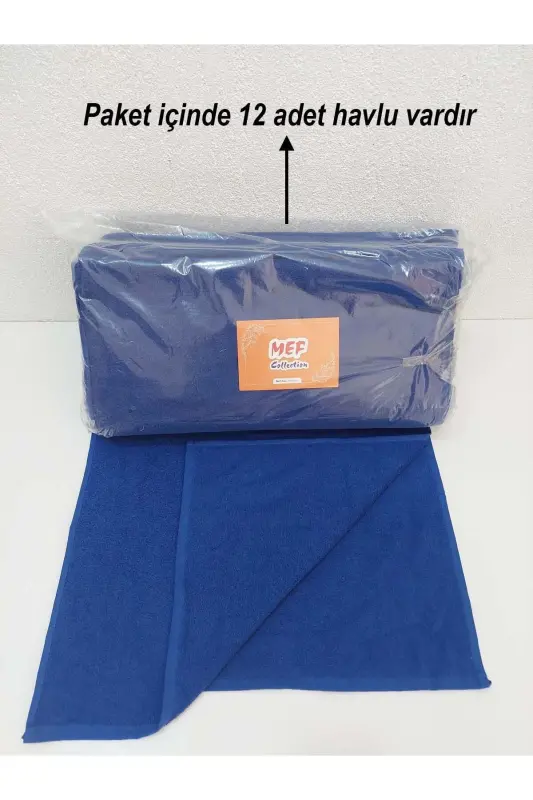 Royal Blue Barber Towel Hairdresser Towel 50x90 Cm 12 Pieces-Royal Blue - 5