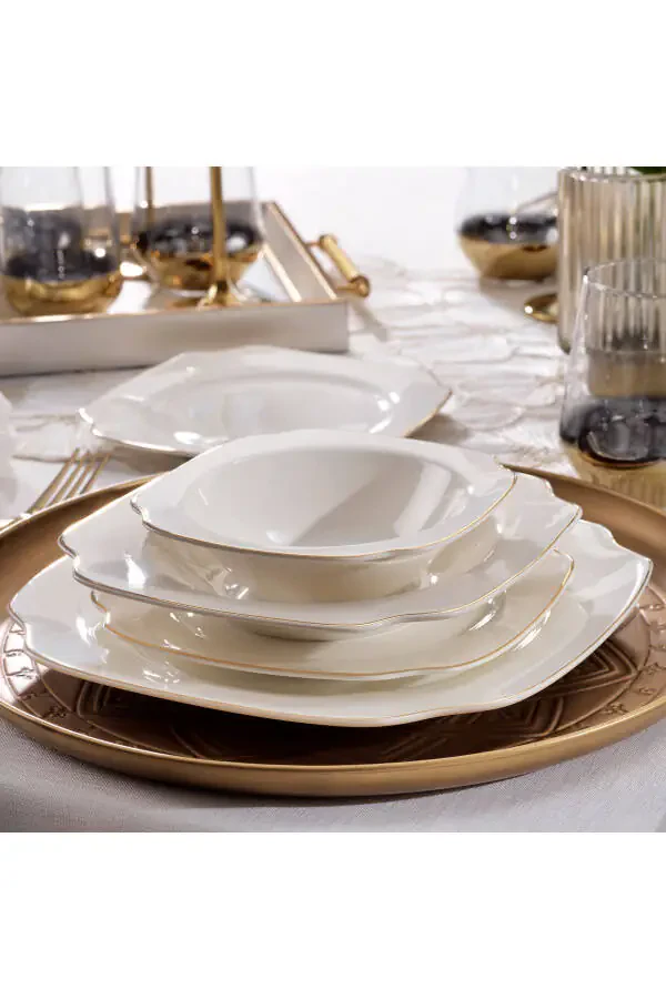 Royalty Luxury 24 Piece Dinner Set Gold Plated - 4