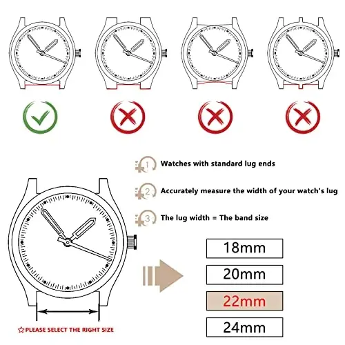 RoYiio Watch Band for Lug Width 20mm/22mm Premium Ballistic Nylon, Comfortable and Breathable, Stainless Steel Buckle, Classic Nylon Strap for Men and Women - 6