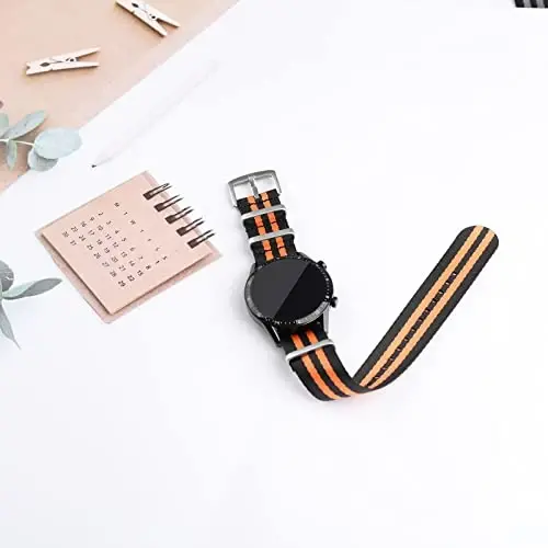 RoYiio Watch Band for Lug Width 20mm/22mm Premium Ballistic Nylon, Comfortable and Breathable, Stainless Steel Buckle, Classic Nylon Strap for Men and Women - 3