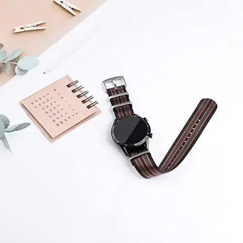 RoYiio Watch Band for Lug Width 20mm/22mm Premium Ballistic Nylon, Comfortable and Breathable, Stainless Steel Buckle, Classic Nylon Strap for Men and Women - 3