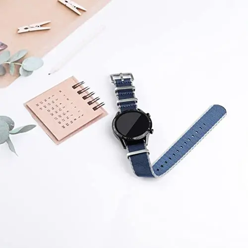 RoYiio Watch Band for Lug Width 20mm/22mm Premium Ballistic Nylon, Comfortable and Breathable, Stainless Steel Buckle, Classic Nylon Strap for Men and Women - 3