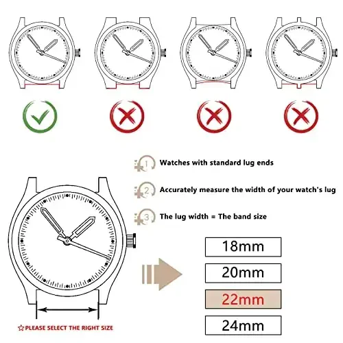 RoYiio Watch Band for Lug Width 20mm/22mm Premium Ballistic Nylon, Comfortable and Breathable, Stainless Steel Buckle, Classic Nylon Strap for Men and Women - 6