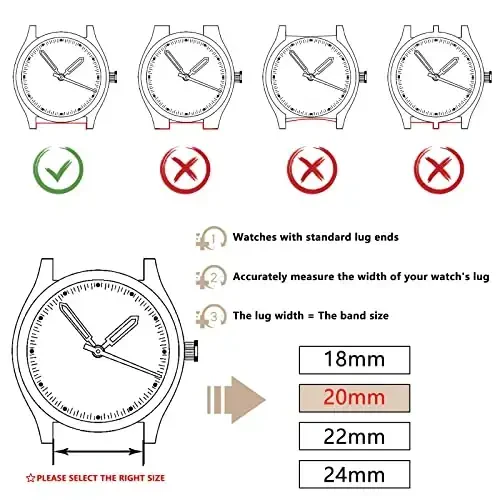 RoYiio Watch Band for Lug Width 20mm/22mm Premium Ballistic Nylon, Comfortable and Breathable, Stainless Steel Buckle, Classic Nylon Strap for Men and Women - 6