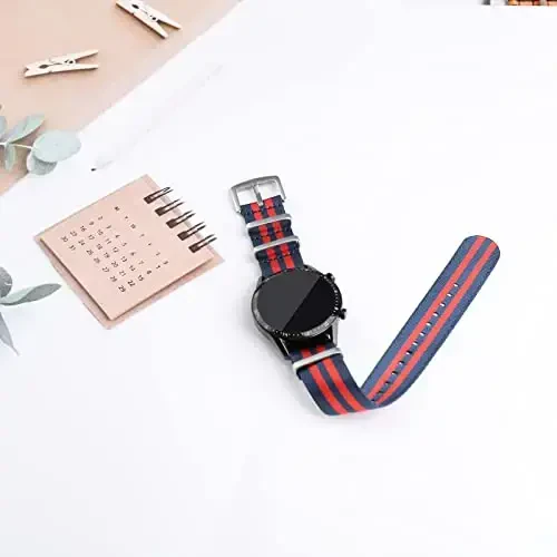 RoYiio Watch Band for Lug Width 20mm/22mm Premium Ballistic Nylon, Comfortable and Breathable, Stainless Steel Buckle, Classic Nylon Strap for Men and Women - 3