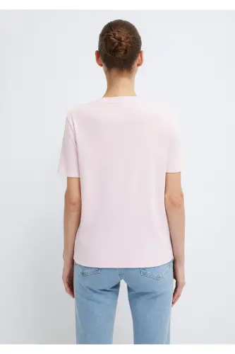 Розовая базовая футболка Semi Slim Fit / Полуприталенный крой - 5