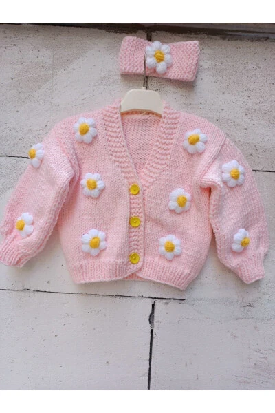 Розовая детская кофта с сахаром - 1