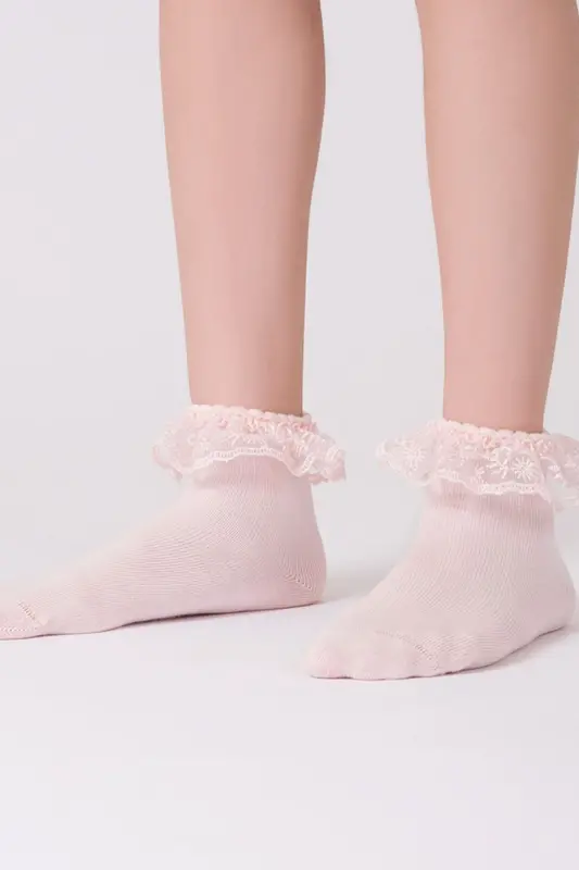 Розовые Короткие Детские Носки-Розовый - GOOSE