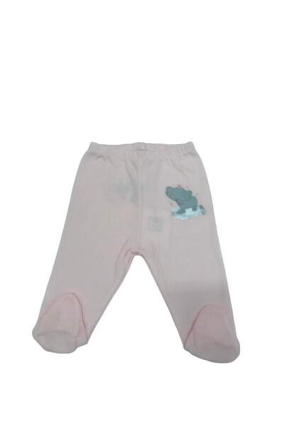 Розовые штаны для девочек Animals Favourite с тапочками - BIBABY (1)
