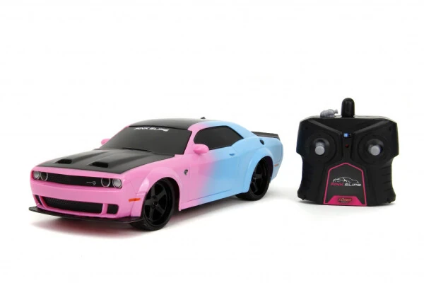 Розовые талоны 1:16 Dodge Challenger Hellcat Widebody RC радиоуправляемые машинки, пластик, 6+ - JADA TOYS (1)
