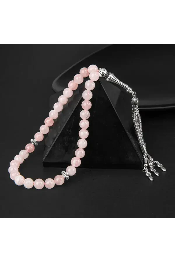 Розовый кварц четки 33 - 8мм - 3