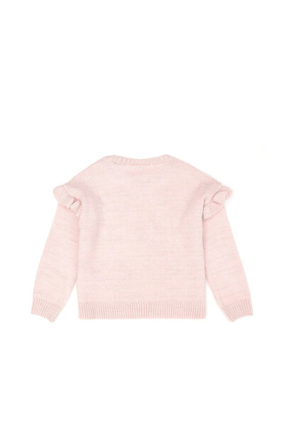 Розовый свитер для девочек с велосипедным воротником из флиса 50271871-VR050 - 7