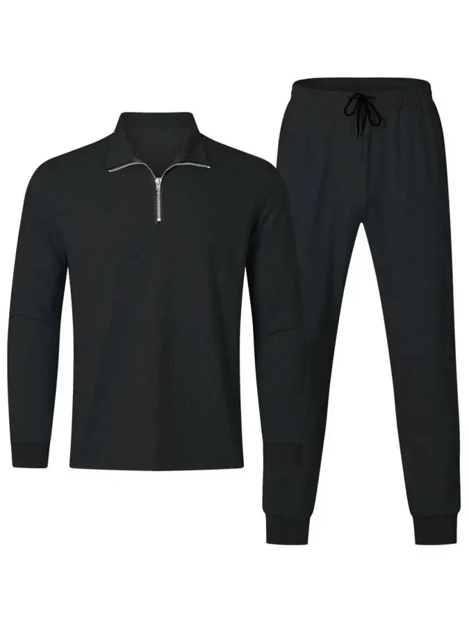 RPOVIG Men's Velvet Tracksuit Hoodie Drawstring Sweatsuit Sets Casual Outfits 2 Piece ，Sizes S-3XL - 1