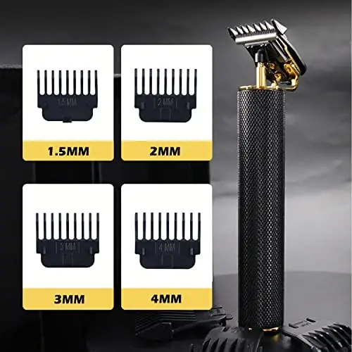 RQTYBUI Hair Clippers for Men - Cordless Electric Hair Trimmer Beard Trimmer Shaver, Zero Gapped Edgers with Guide Combs, Black - 2