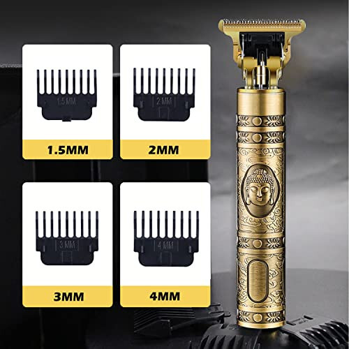 RQTYBUI Hair Clippers for Men, Cordless Electric Hair Trimmer and Beard Shaver, T Blade Zero Gapped Edgers Clipper Hair Cutting Kit, Rechargeable, Gift for Father - 4