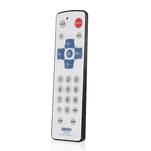RR1002 1-Device Universal TV Remote - Simple Waterproof with Easy Wipe Surface TV Universal Remote Control - Hospitality - ANDERIC (1)