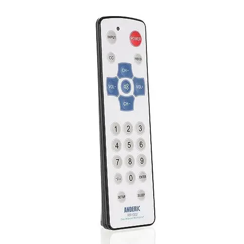 RR1002 1-Device Universal TV Remote - Simple Waterproof with Easy Wipe Surface TV Universal Remote Control - Hospitality - 7