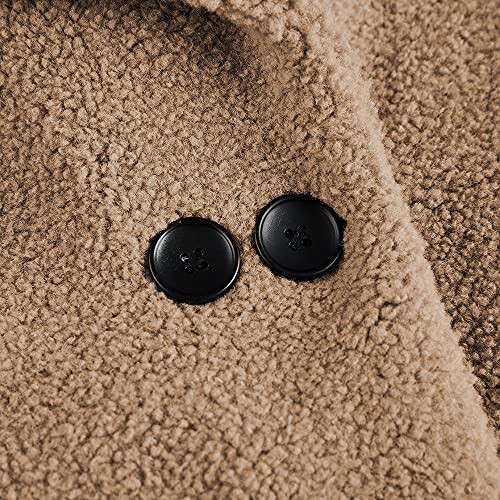 rrhs Baby Girls Faux Fur Teddy Long Coat Tollder Kids Winter Fleece Jacket Warm Outwear Clothes - 3