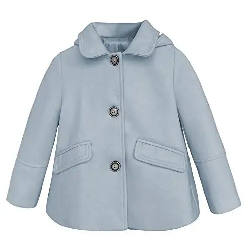 rrhss Baby Girls Button Formal Coat Toddler Kids Hooded Woolen Jacket Fall Winter Outwear - RRHSS (1)