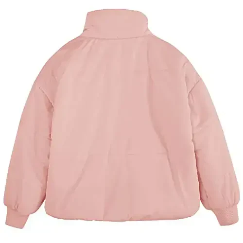 rrhss Girls Winter Long Sleeve Zip Puffer Jacket Kids Baggy Short Down Coats - 3