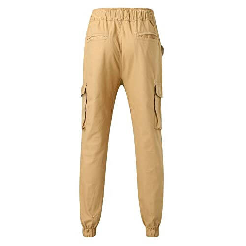 RTRDE Erkek Moda Kargo Pantolon Jogger Esnek Yürüyüş Antrenman Pantolonu Günlük Pantolon Cepli İş Pantolonu, S-2XL - 5