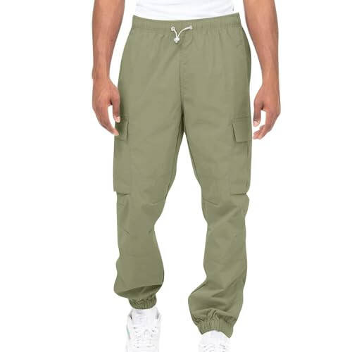 RTRDE Erkek Taktik Kargo Pantolonu Günlük Yürüyüş Jogger Pantolonu İpli Bağcıklı Açık Hava Pantolonu Cepli İş Pantolonu, S-5XL - 4