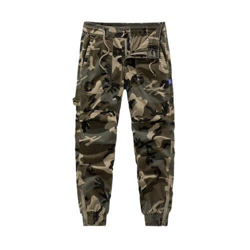 RTRDE Men's Casual Cargo Pants Military Camo Joggers Drawstring Casual Athletic Workout Sweatpants, S-4XL - 2