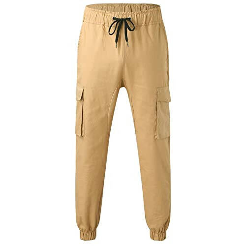 RTRDE Men's Fashion Cargo Pants Joggers Stretch Hiking Workout Pants Casual Trousers with Pockets Work Pants, S-2XL - 4